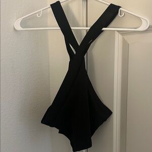Black Cross-Back Top